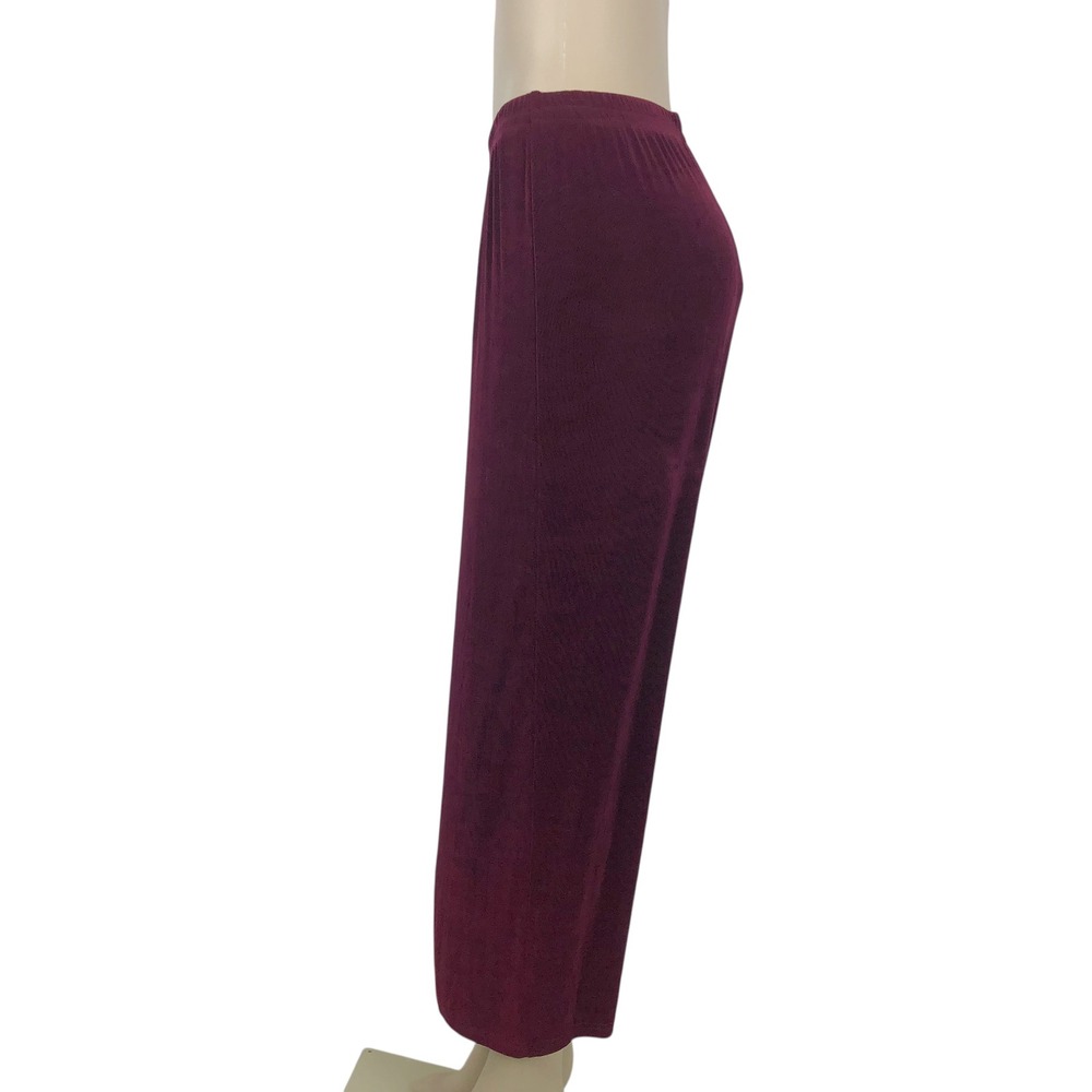 Vintage A Touch of Class Knit Slinky Maxi Skirt Size S/M Whimsigoth 90s Burgundy - Picture 4 of 10
